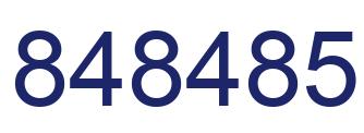 Number 848485 blue image