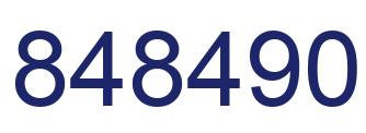 Number 848490 blue image
