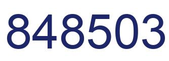 Number 848503 blue image
