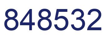 Number 848532 blue image