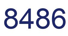 Number 8486 blue image