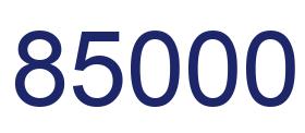Número 85000 imagen azul