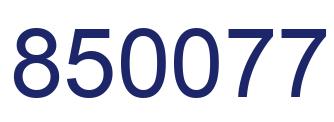 Number 850077 blue image