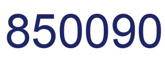 Número 850090 imagen azul