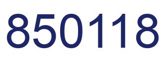 Número 850118 imagen azul