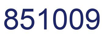 Número 851009 imagen azul