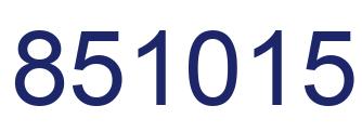 Número 851015 imagen azul
