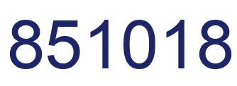 Número 851018 imagen azul