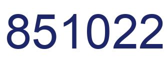 Número 851022 imagen azul