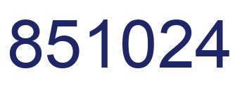 Número 851024 imagen azul