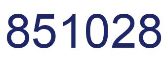 Number 851028 blue image