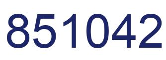 Number 851042 blue image