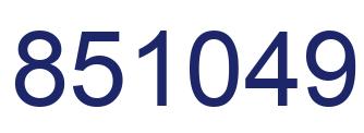 Number 851049 blue image