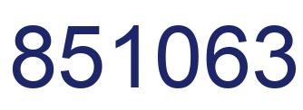 Number 851063 blue image