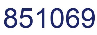 Number 851069 blue image