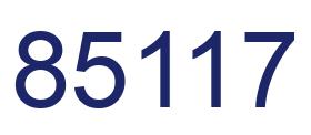 Number 85117 blue image
