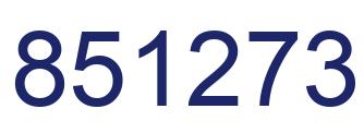 Number 851273 blue image