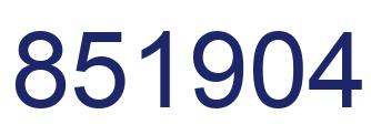 Number 851904 blue image