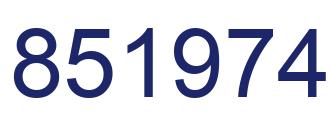Número 851974 imagen azul