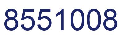 Number 8551008 blue image