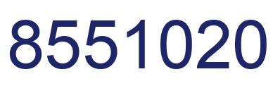Number 8551020 blue image