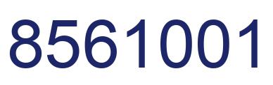 Number 8561001 blue image