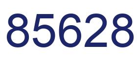 Number 85628 blue image