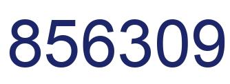 Number 856309 blue image