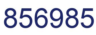 Number 856985 blue image