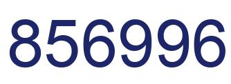 Number 856996 blue image