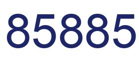 Number 85885 blue image