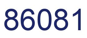 Number 86081 blue image