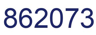 Number 862073 blue image