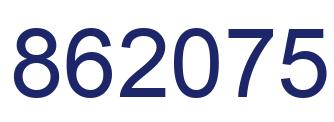 Number 862075 blue image