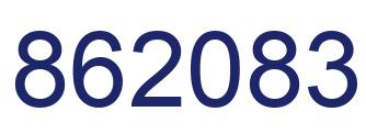 Number 862083 blue image