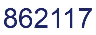 Number 862117 blue image