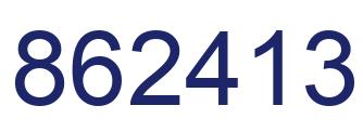 Number 862413 blue image