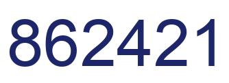 Number 862421 blue image