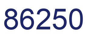 Número 86250 imagen azul