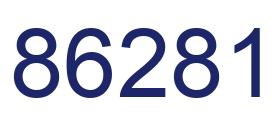 Number 86281 blue image