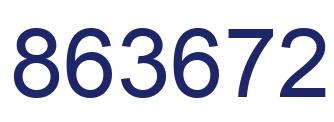 Number 863672 blue image