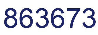Number 863673 blue image