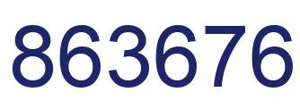 Number 863676 blue image