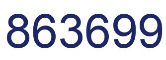 Number 863699 blue image