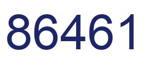 Number 86461 blue image