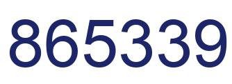Number 865339 blue image