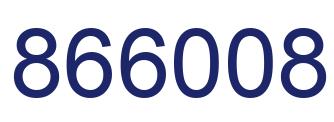 Number 866008 blue image