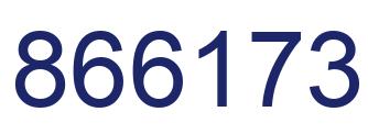 Number 866173 blue image
