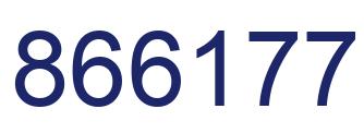 Number 866177 blue image