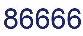Number 86666 blue image